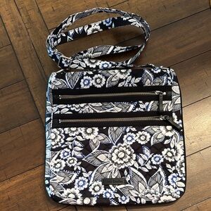 Vera Bradley Blue and White Floral Crossbody Bag